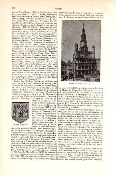 LAMINA V30239: Ayuntamiento y escudo de Posen, Polonia