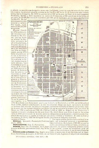 LAMINA V30134: Plano de Pondichery