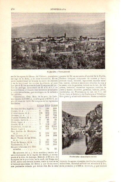 LAMINA V30135: Vista de Ponferrada y acantilados del Sil