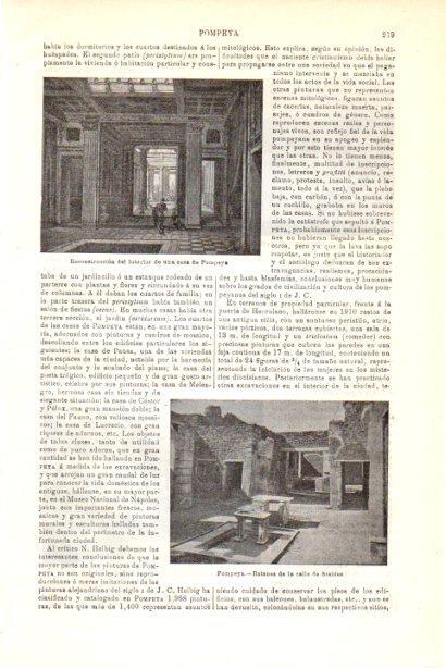 LAMINA V30125: Reconstruccion interior de una casa de Pompeya