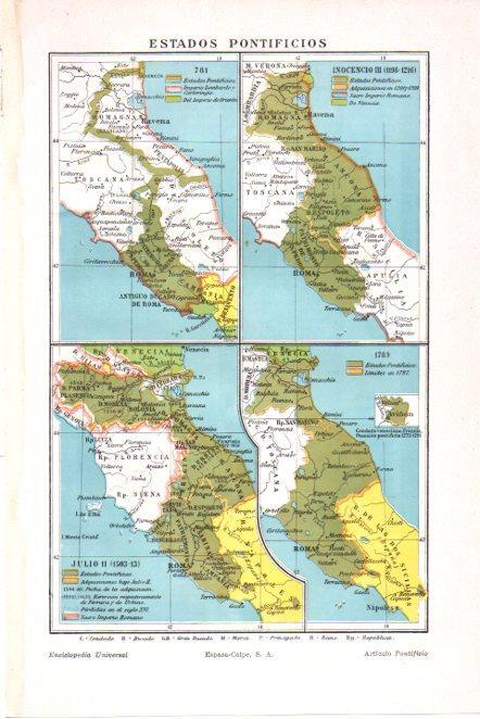 LAMINA V30172: Mapa de los Estados Pontificios