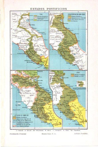 LAMINA V30172: Mapa de los Estados Pontificios