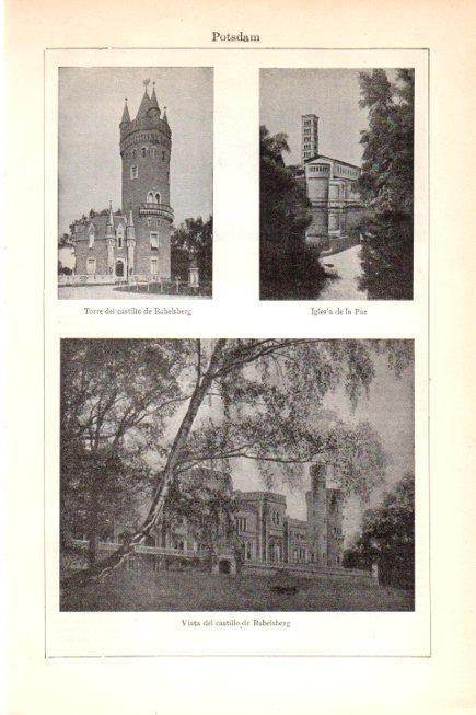 LAMINA V30161: Castillo de Babelsberg e Iglesia de la Paz en Potsdam