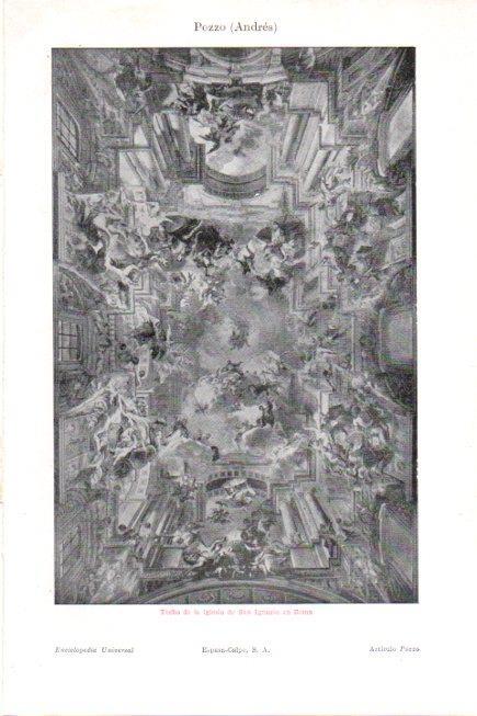 LAMINA V30159: Techo iglesia de San Ignacio en Roma por A. Pozzo