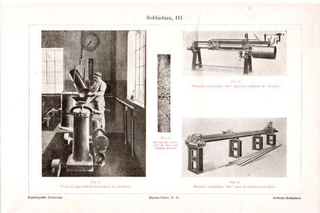 LAMINA V30358: Soldadura. Central generadora de acetileno
