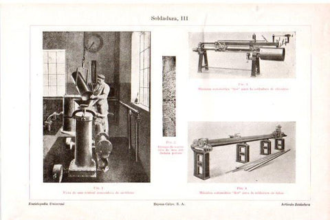 LAMINA V30358: Soldadura. Central generadora de acetileno