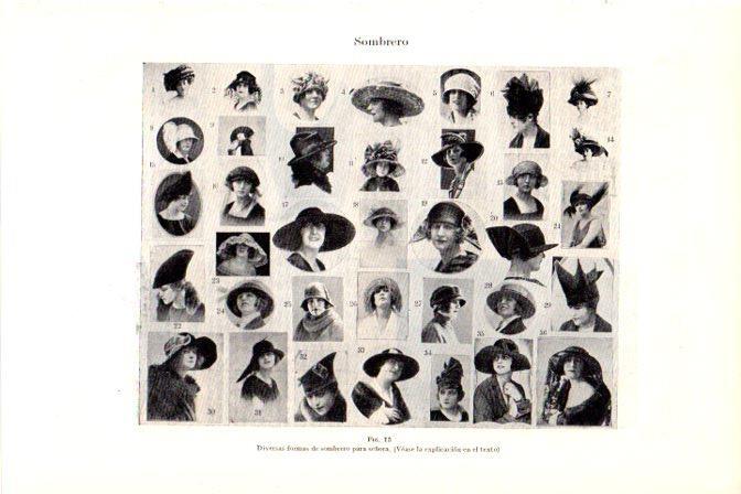 LAMINA V30365: Formas de sombrero para mujer