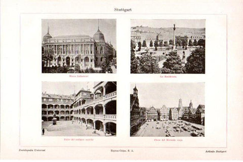LAMINA V30335: Vistas de Stuttgart, Alemania
