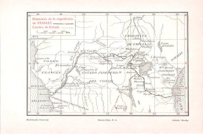 LAMINA V30338: Itinerario de la expedicion de Stanley