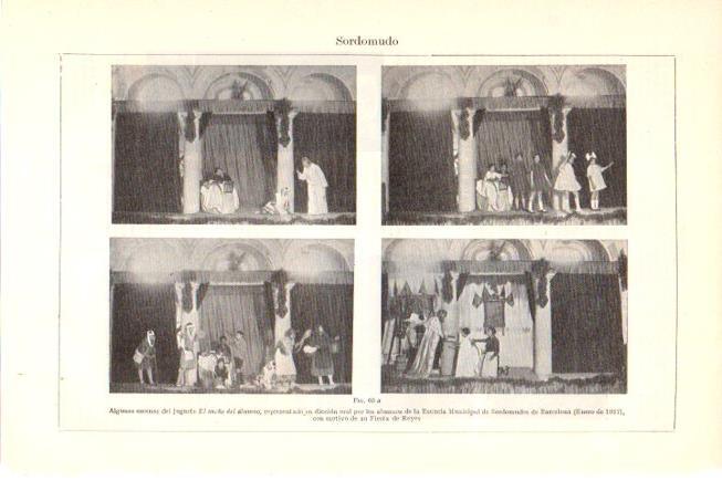 LAMINA V30344: Fiesta de Reyes en la Escuela Municipal de Sordomudos de Barcelona 1927