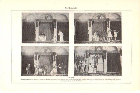 LAMINA V30344: Fiesta de Reyes en la Escuela Municipal de Sordomudos de Barcelona 1927