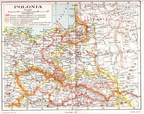 LAMINA V30392: Mapa de Polonia