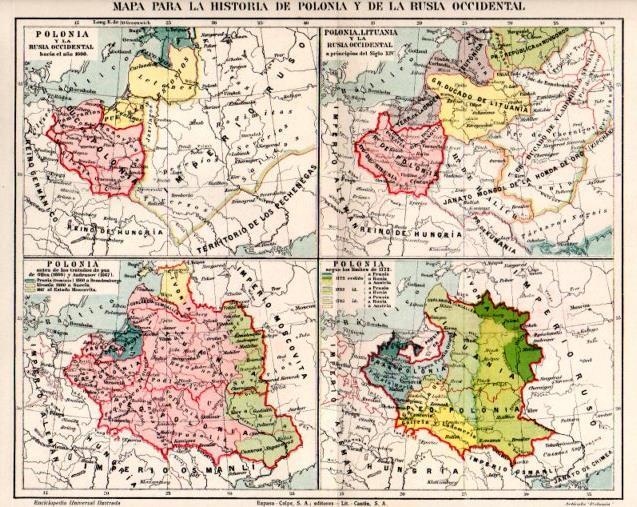 LAMINA V30399: Mapa para la historia de Polonia y de Rusia Occidental