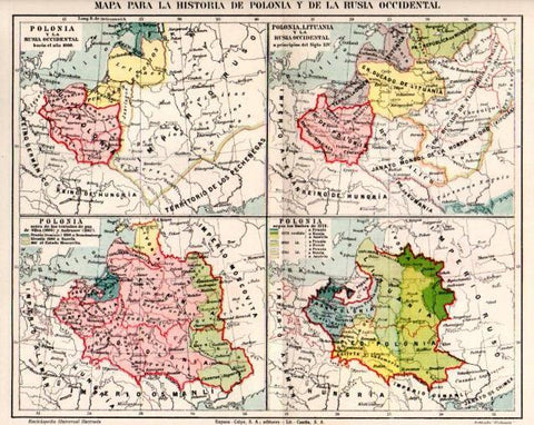 LAMINA V30399: Mapa para la historia de Polonia y de Rusia Occidental