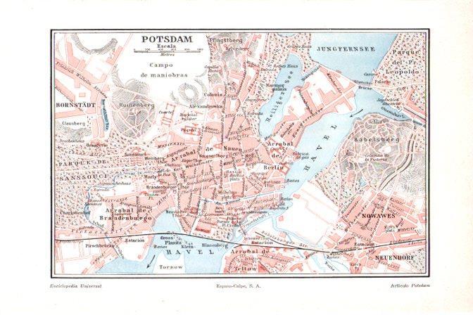 LAMINA V30371: Plano de Potsdam, Alemania