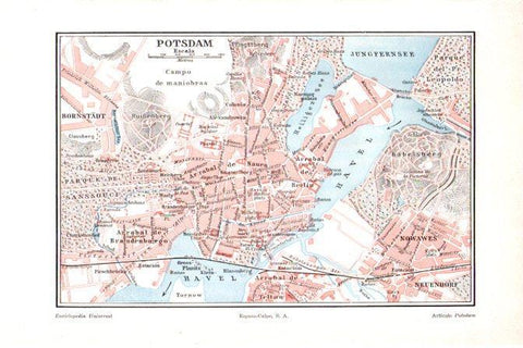 LAMINA V30371: Plano de Potsdam, Alemania