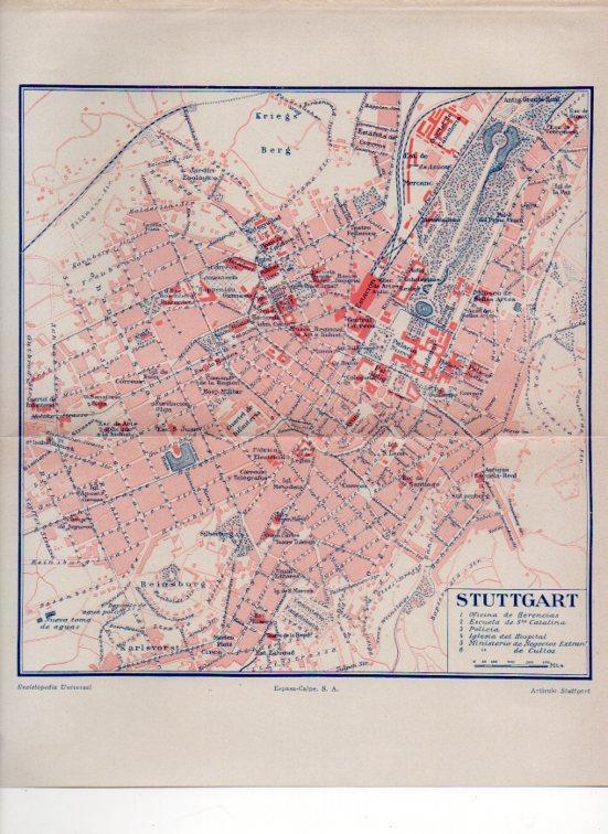 LAMINA V30385: Plano de Stuttgart, Alemania