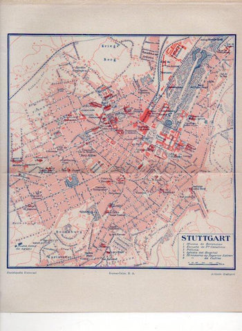 LAMINA V30385: Plano de Stuttgart, Alemania