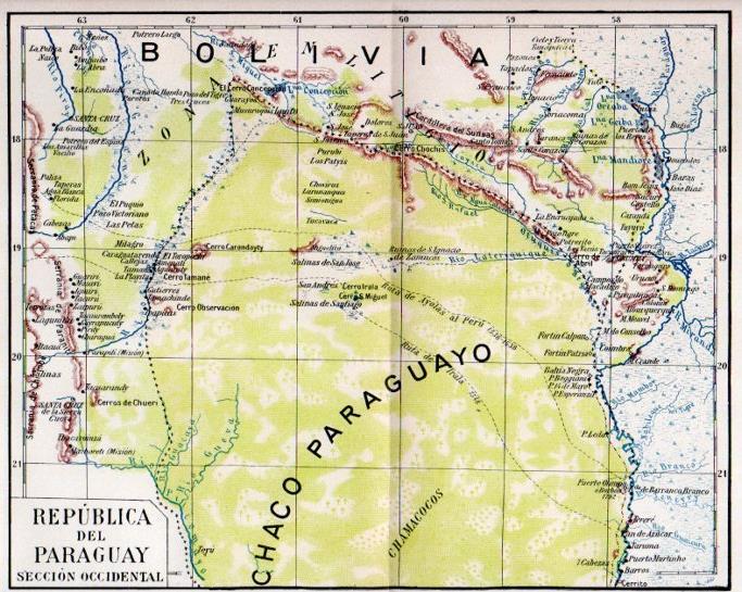LAMINA V30387: Mapa de la Republica del Paraguay seccion occidental