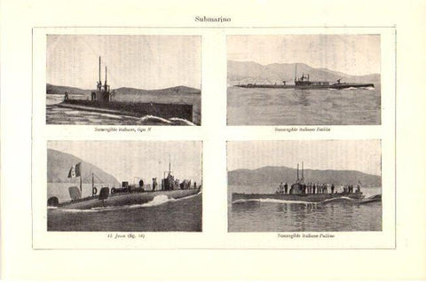 LAMINA V30332: Submarinos Balilla y Pullino