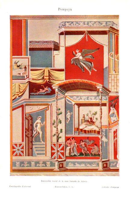 LAMINA V30281: Decoracion de la casa de Adonis, Pompeya