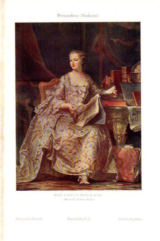 LAMINA V30283: Madam Pompadour por Quintin de la Tour
