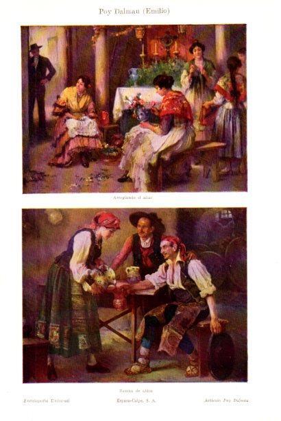 LAMINA V30274: Arreglando el altar y Susana de aldea por Poy Dalmau