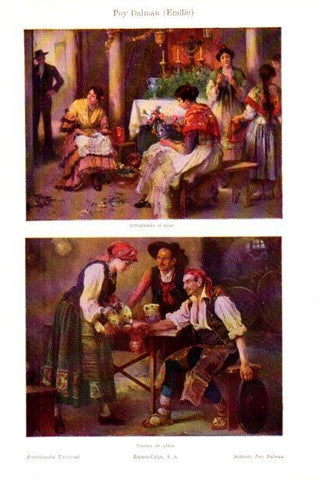LAMINA V30274: Arreglando el altar y Susana de aldea por Poy Dalmau