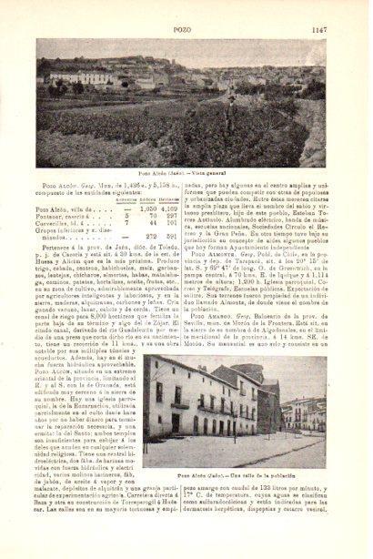 LAMINA V30260: Vista y calle en Pozo Alcon, Jaen