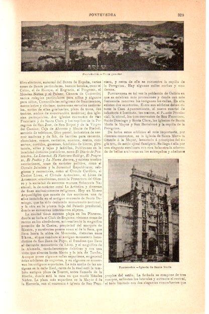 LAMINA V30323: Vista e Iglesia de Santa Maria en Pontevedra