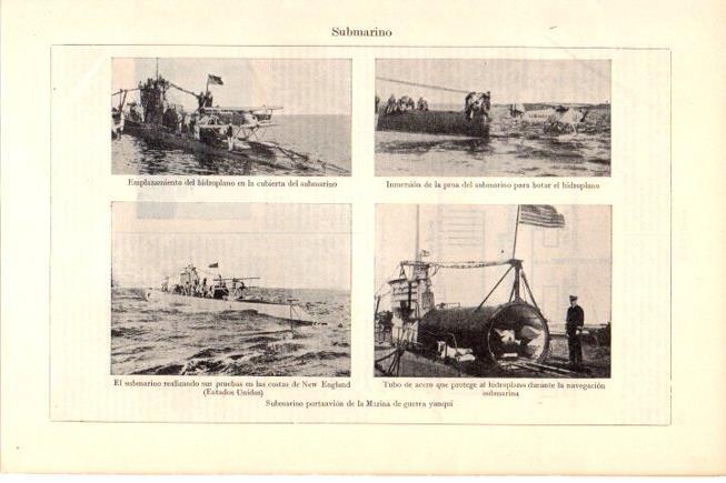LAMINA V30329: Submarino portaavion Marina de Guerra de Estados Unidos