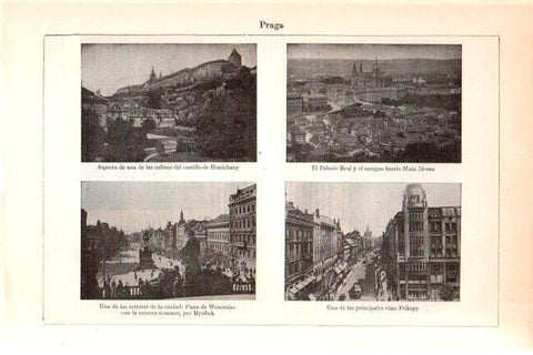 LAMINA V30310: Vistas varias de Praga
