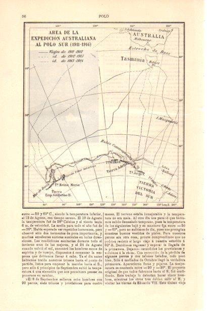 LAMINA V30107: Mapa del area de la expedicion australiana al Polo Sur 1911-1914