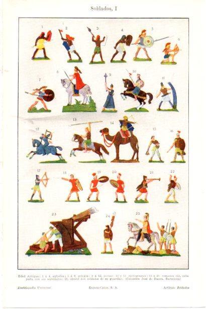 LAMINA V29915: Soldados de la Edad Antigua I
