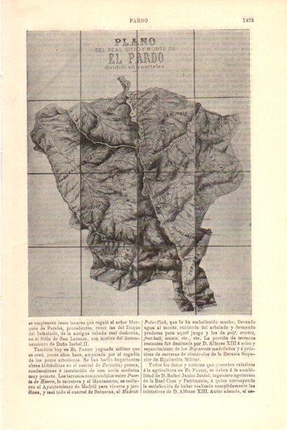 LAMINA V29887: Plano de El Pardo divido en cuarteles