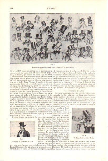LAMINA V29944: Sombreros de caballeros en 1830