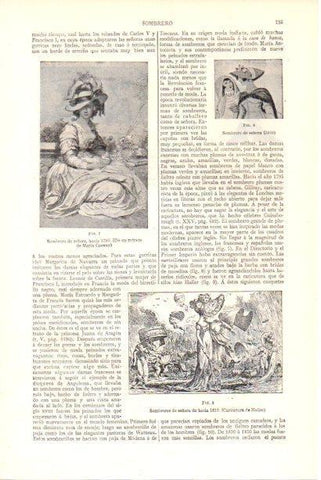 LAMINA V29945: Sombrero de señora en 1790 y 1809