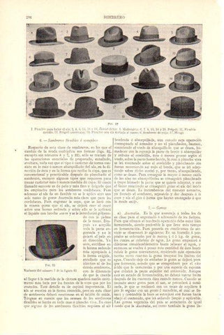 LAMINA V29946: Tipos de sombreros de hombre