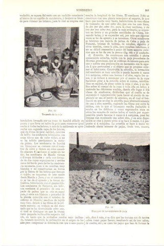 LAMINA V29951: Trenzado y blanquedo de sombreros de paja