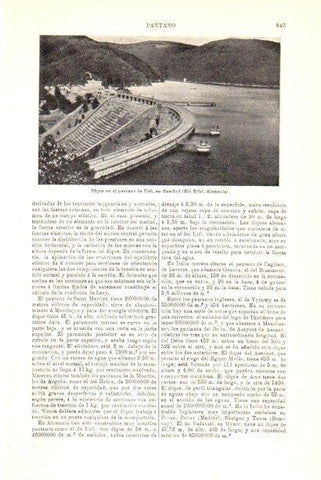 LAMINA V29921: Dique en pantano de Urft, Alemania