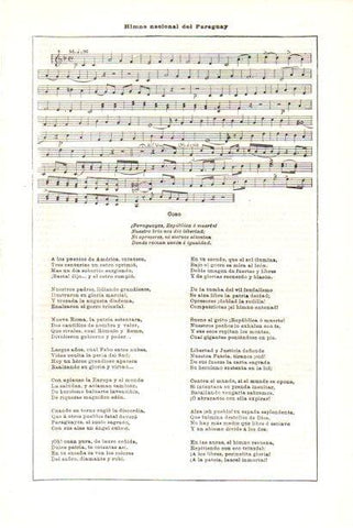 LAMINA V29868: Himno nacional del Paraguay