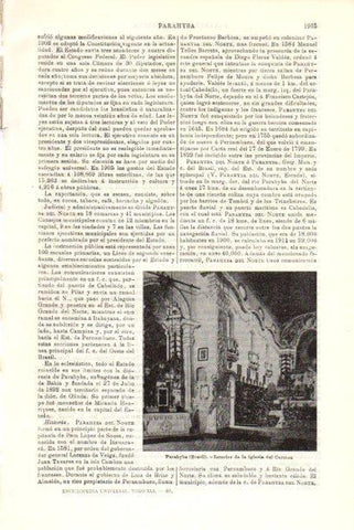 LAMINA V29873: Iglesia del Carmen en Parahyba, Brasil