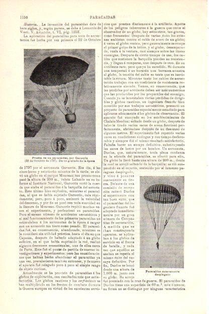 LAMINA V29861: Prueba de un paracaidas por Garnerin 1797