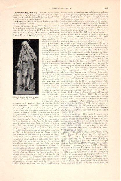 LAMINA V29858: Estatua de Dionisio Papin por A. Millet