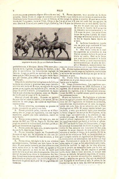 LAMINA V30102: Jugadores de polo por H. Haseltine