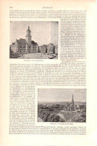 LAMINA V30086: Ayuntamiento e Iglesia de San Juan en Stuttgart
