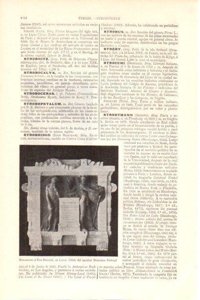 LAMINA V30079: Monumento a Tito Strocchi en Lucca