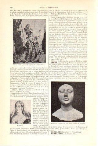 LAMINA V29990: Mascarilla funeraria de Ines Sorel