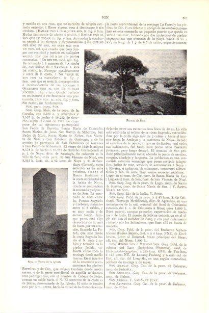 LAMINA V29962: Puerto y Torre de la iglesia de Son