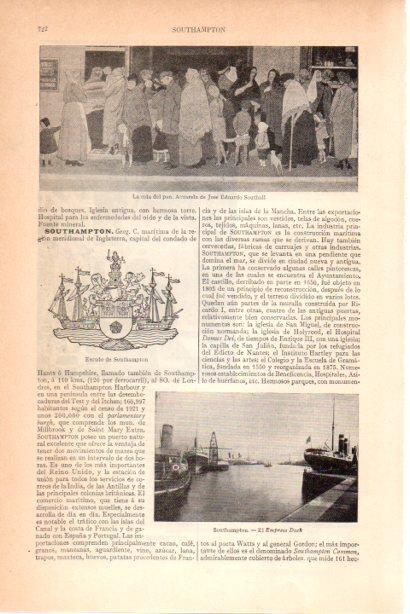 LAMINA V30013: Escudo y Empress Dock en Southampton, Inglaterra
